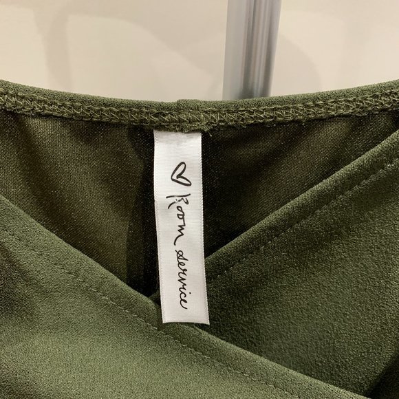 XS Mini Wrap Dress Dark Green - Picture 2 of 4